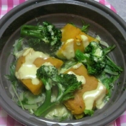 温野菜サラダにかけてみました。美味しかったです(*^▽^)/★*☆♪家にあるもので作れるのが嬉しいです♪